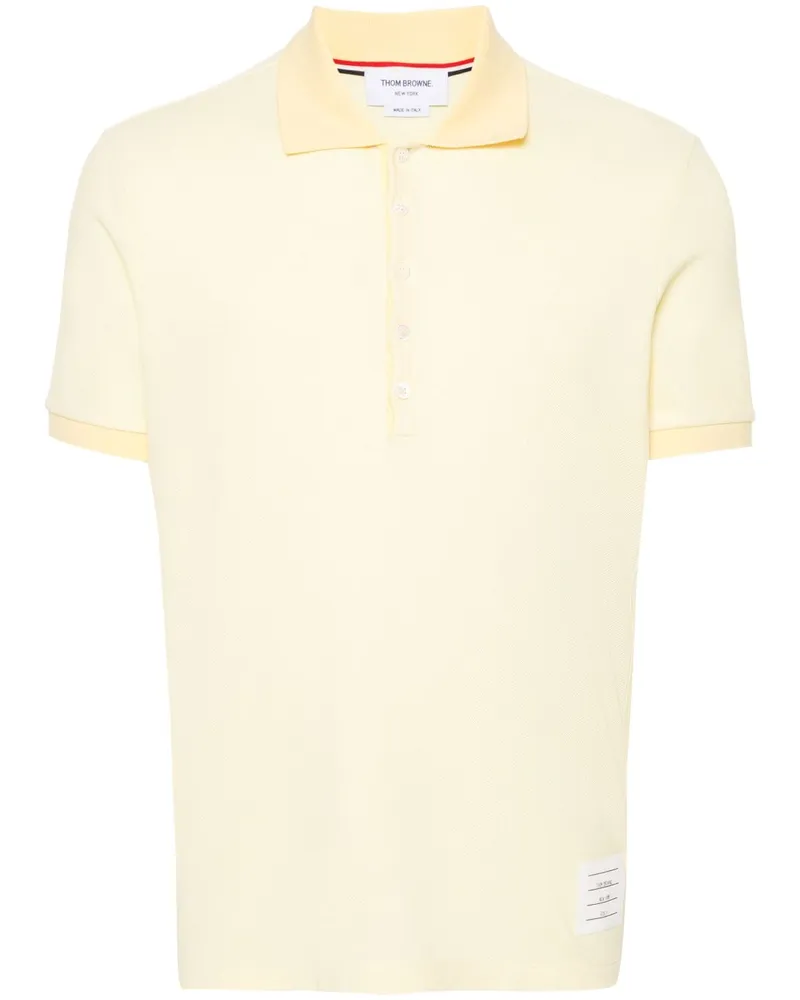 Thom Browne Poloshirt mit Logo-Streifen - Gelb Gelb