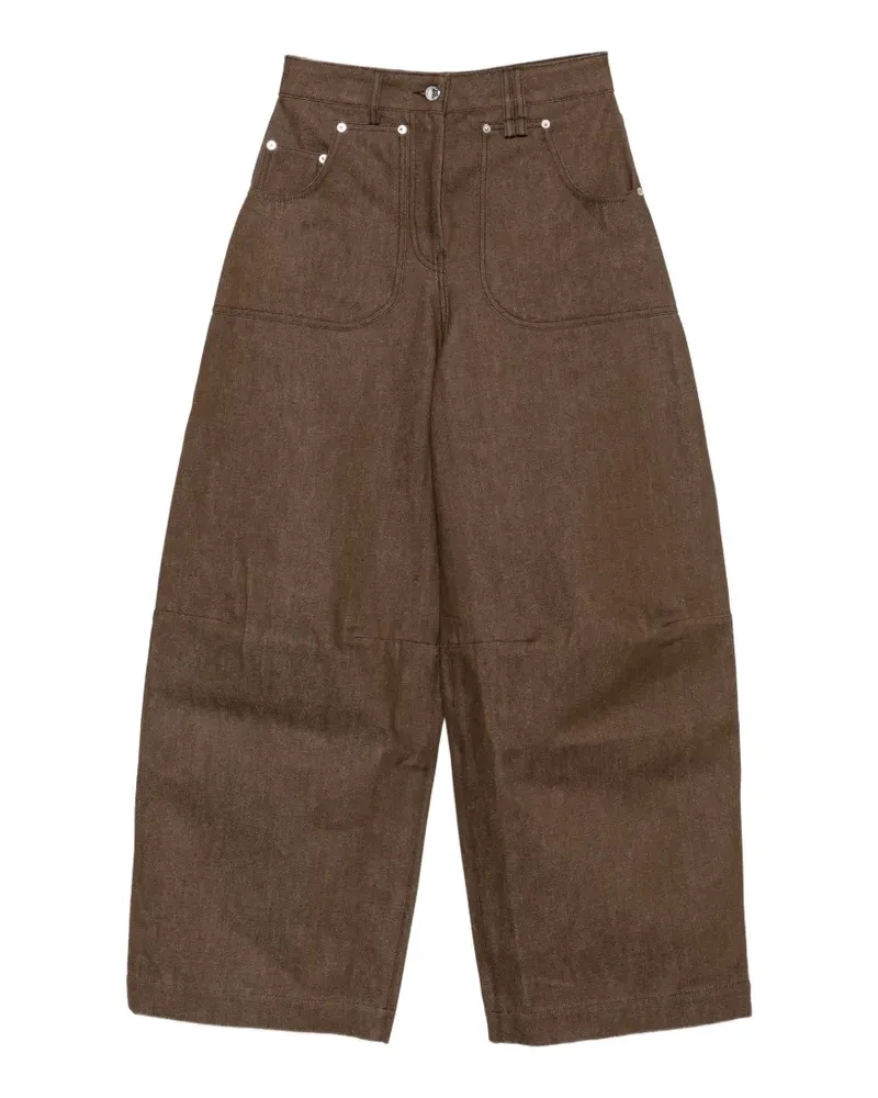 Simone Rocha Jeans mit Logo-Patch - Braun Braun