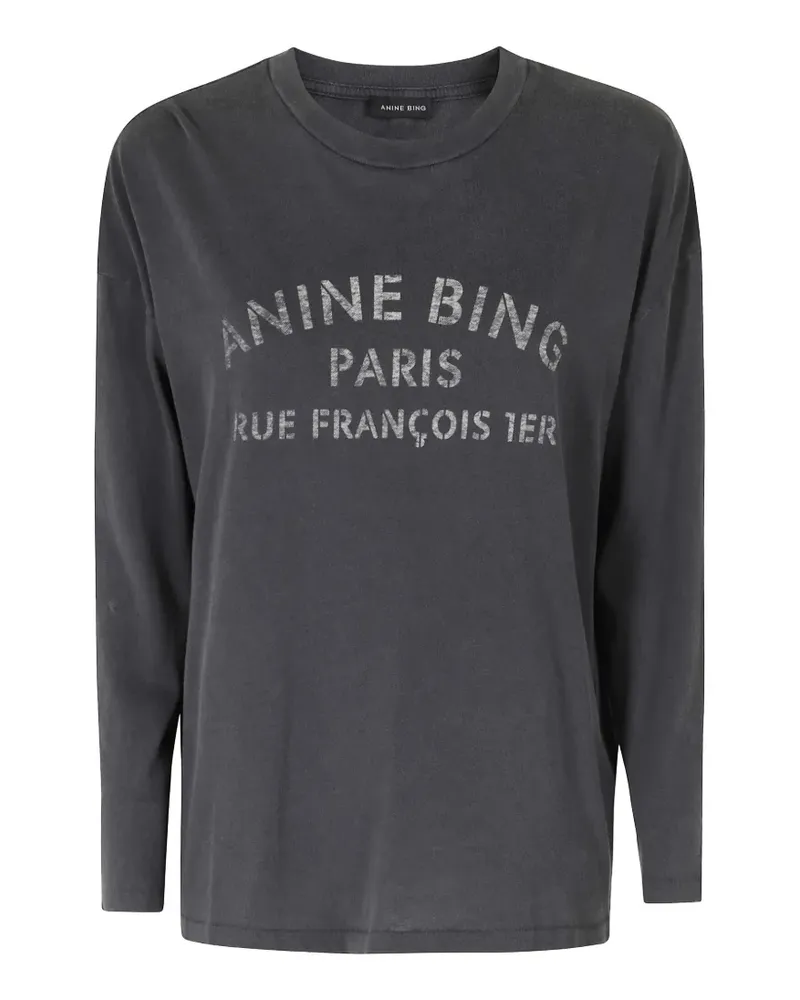 Anine Bing Ivan Langarmshirt - Grau Grau