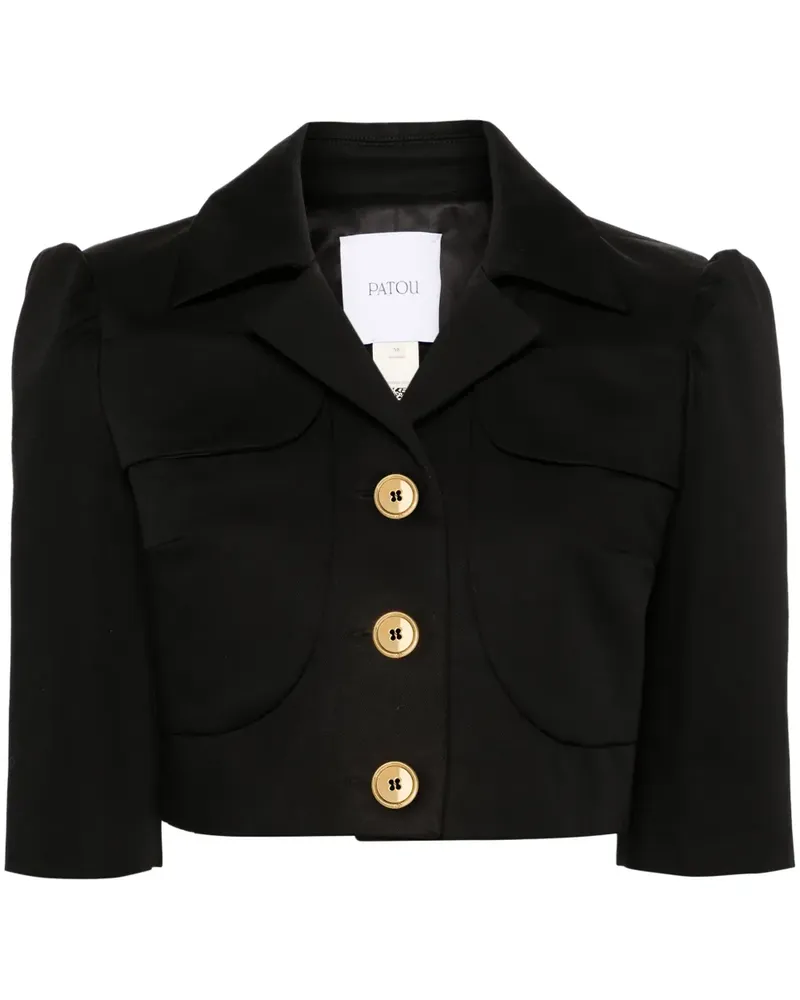 Patou Einreihiger Cropped-Blazer - Schwarz Schwarz