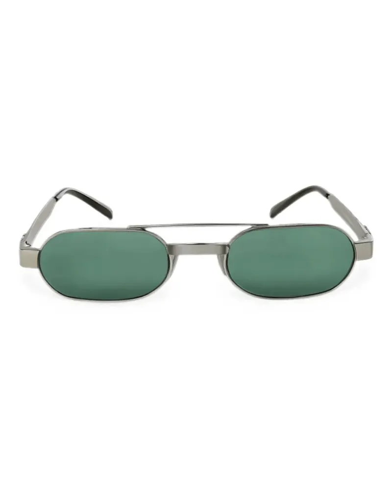 Miu Miu Sonnenbrille mit geometrischem Gestell - Silber Silber
