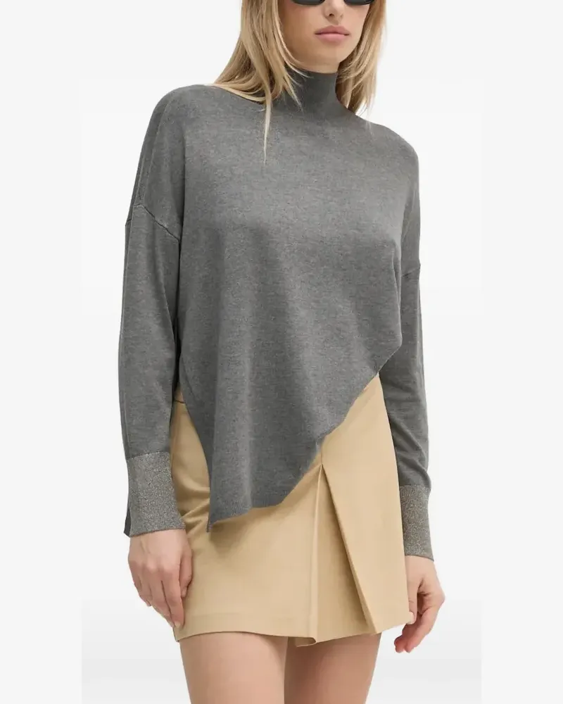 Gaudi high-neck asymmetric sweater - Grau Grau