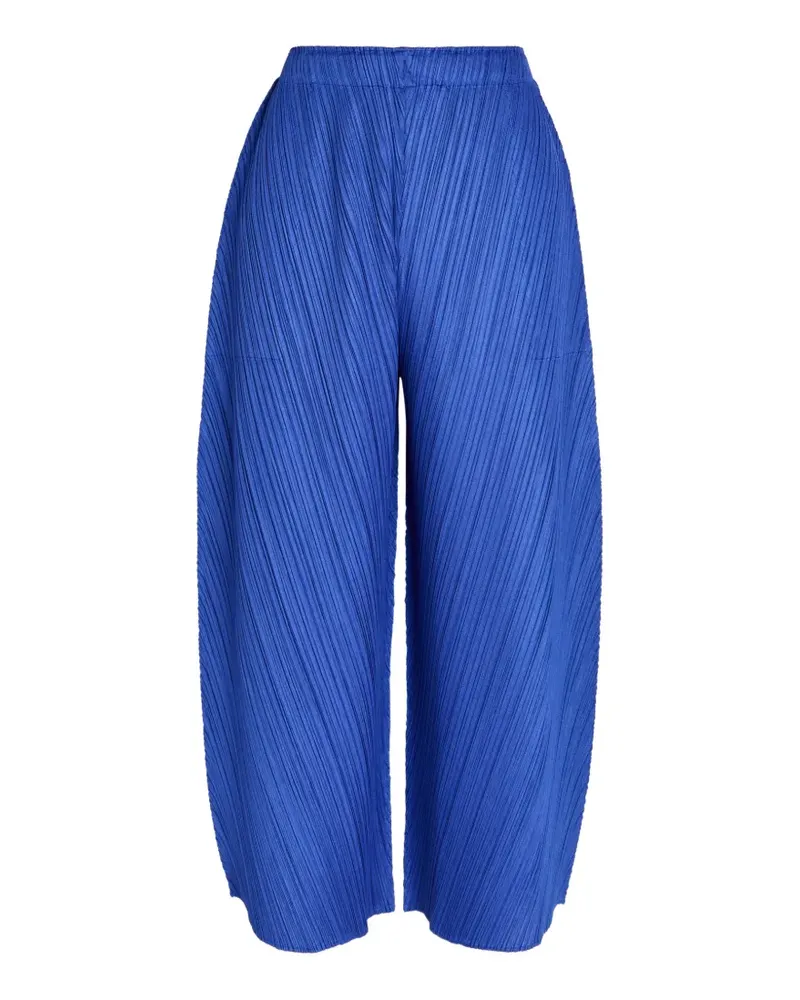 Issey Miyake Weite Hose mit Bundfalten - Blau Blau