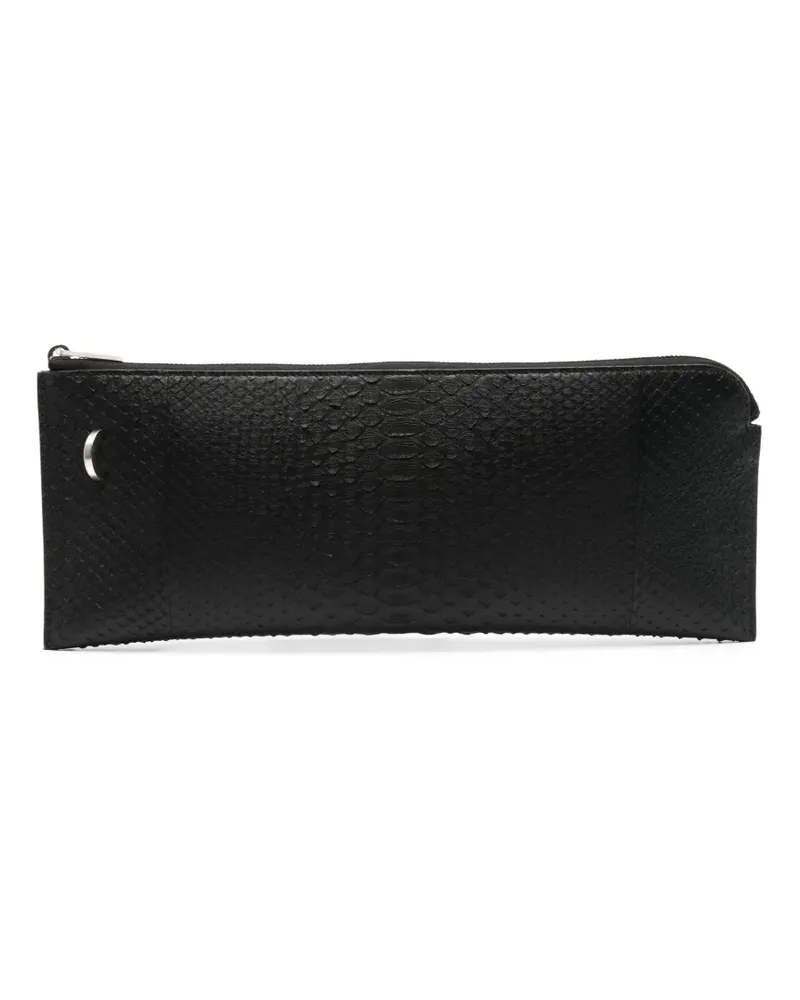 Rick Owens Invite Portemonnaie mit Schlangenleder-Effekt - Schwarz Schwarz