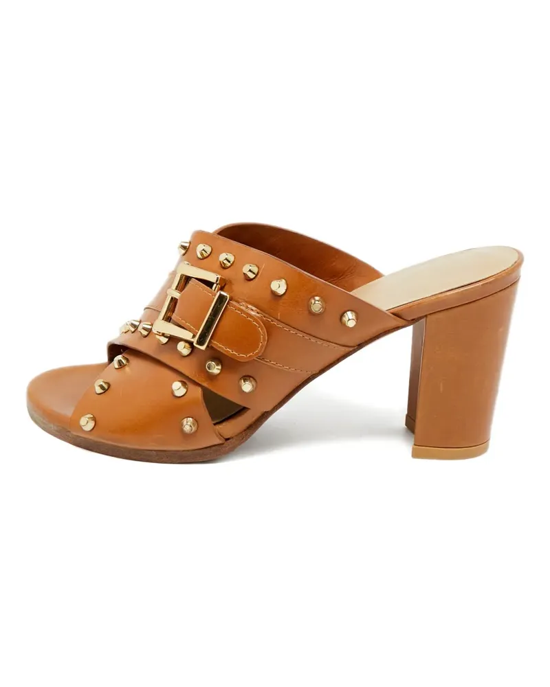 Stuart Weitzman Studded buckle sandals - Braun Braun