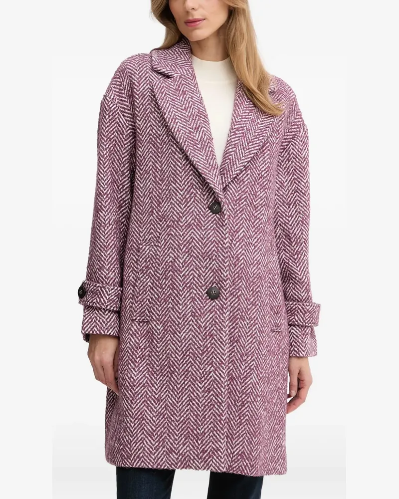 Benetton Geknöpfter Mantel - Violett Violett