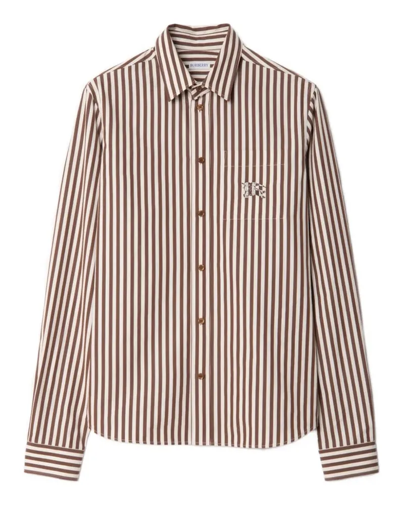 Burberry Gestreiftes Hemd - Braun Braun