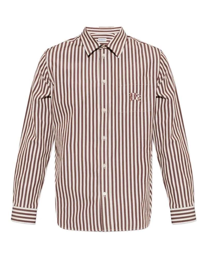 Burberry Gestreiftes Hemd - Braun Braun