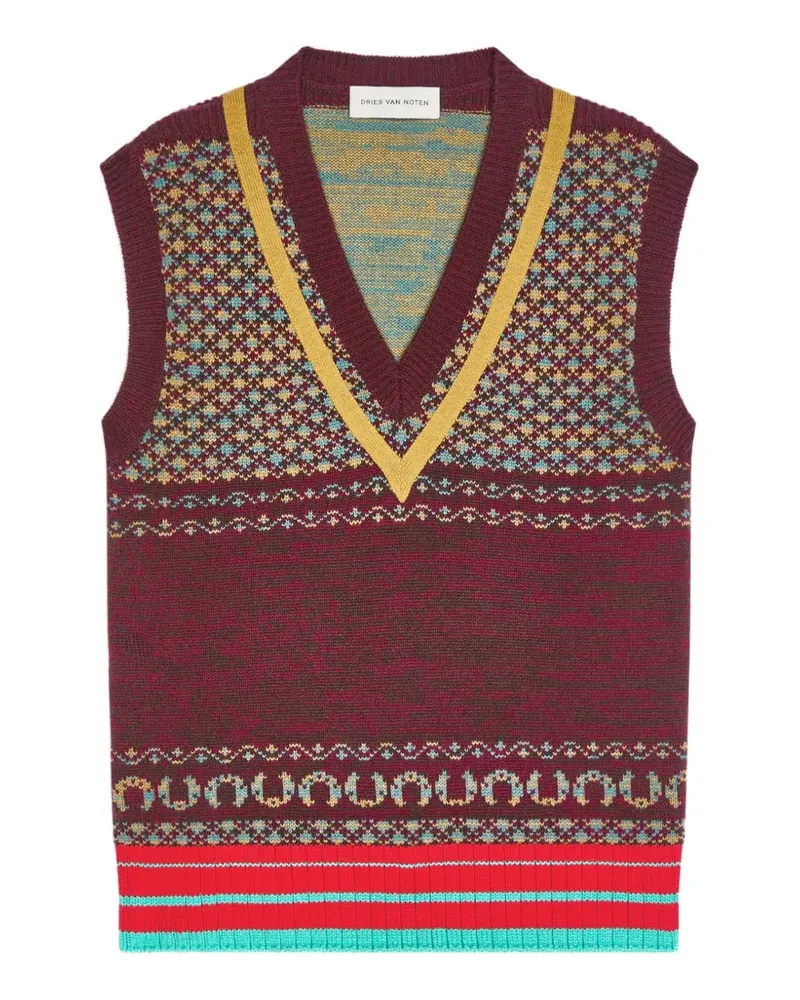 Dries van Noten Schmales Oberteil aus Kaschmir - Rot Rot