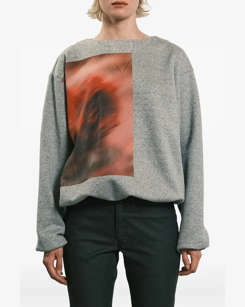 TANAKA Sweatshirt mit grafischem Print - Grau Grau