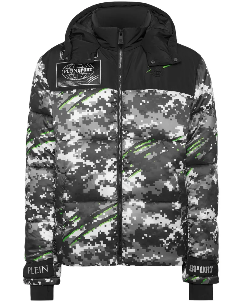 Philipp Plein Pixel Steppjacke - Schwarz Schwarz