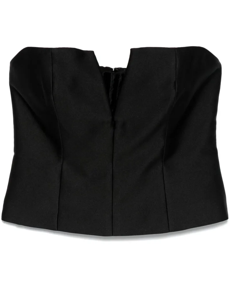 Roland Mouret Schulterfreies Taft-Top - Schwarz Schwarz