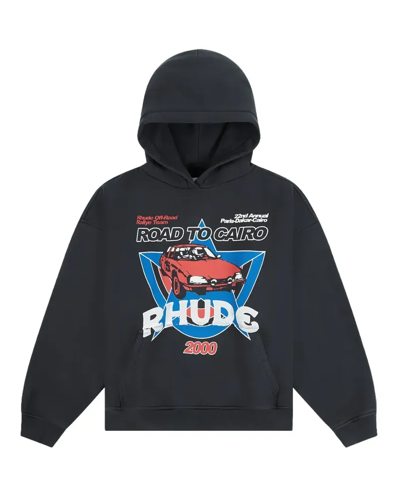 RHUDE Road to Cairo Hoodie - Schwarz Schwarz