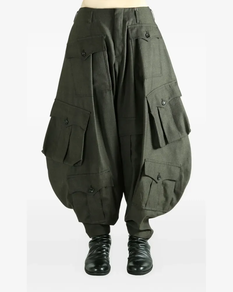 Comme des Garçons Cargohose mit tiefem Schritt - Grün Grün