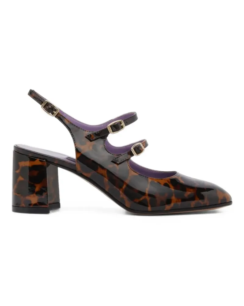 Carel Banana Slingback-Pumps mit Leopardenprint - Braun Braun