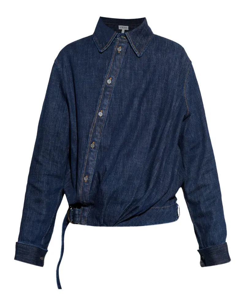 Loewe button-fastening belted shirt - Blau Blau
