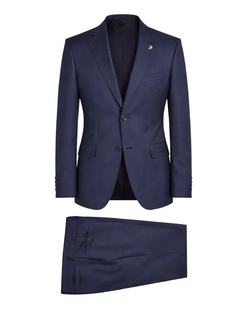 Tombolini Anzug mit fallendem Revers - Blau Blau