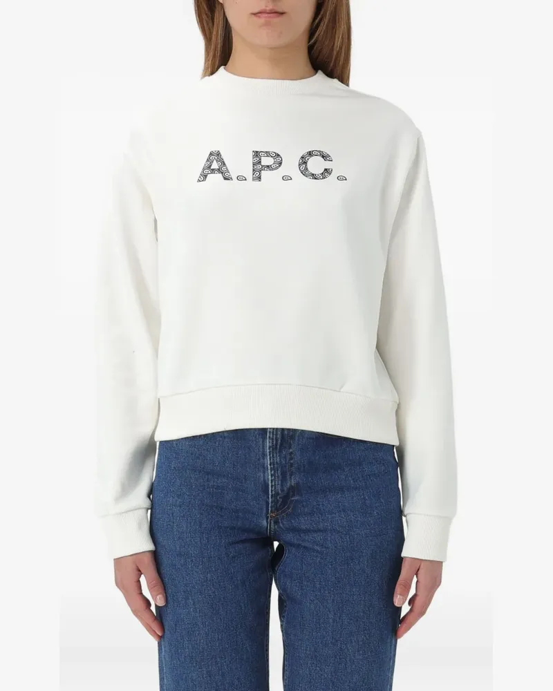 A.P.C. Patty Sweatshirt mit Logo - Weiß Weiß
