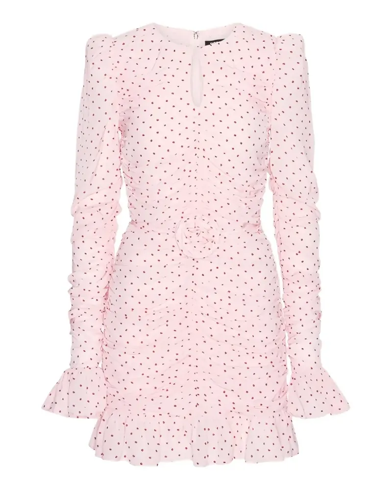 ROTATE Birger Christensen Drapiertes Rüschenkleid mit Raffungen - Rosa Rosa