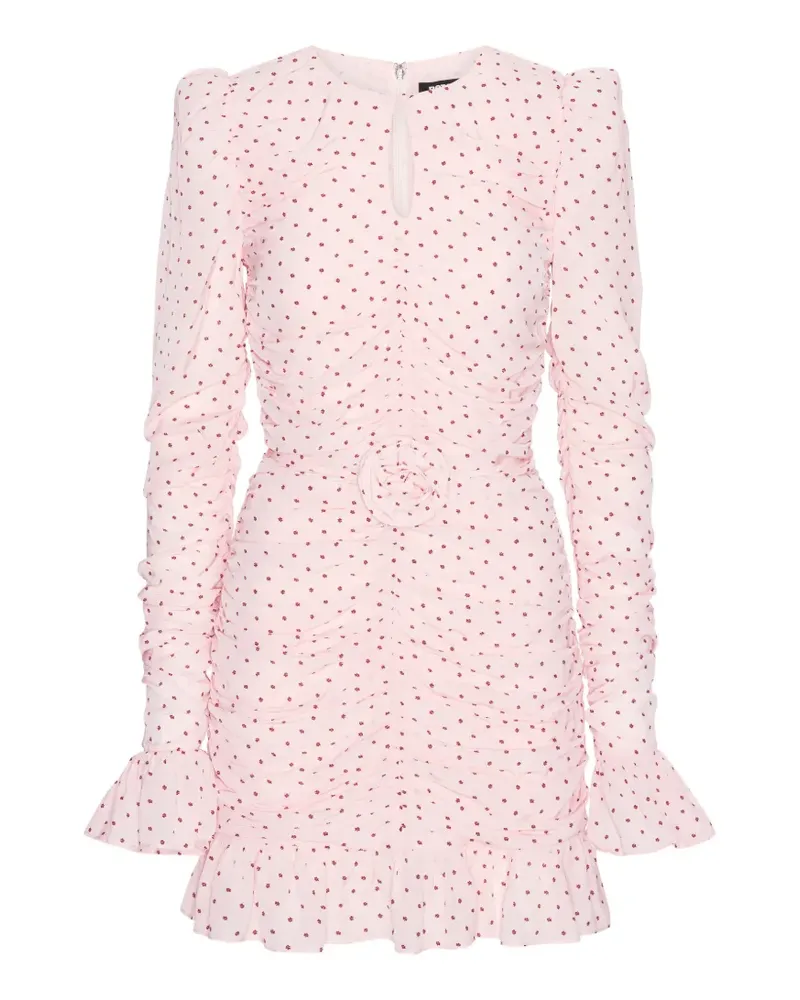 ROTATE Birger Christensen Drapiertes Rüschenkleid mit Raffungen - Rosa Rosa