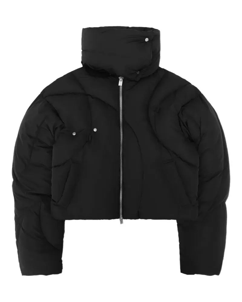 Heliot Emil Wattierte Cropped-Jacke - Schwarz Schwarz