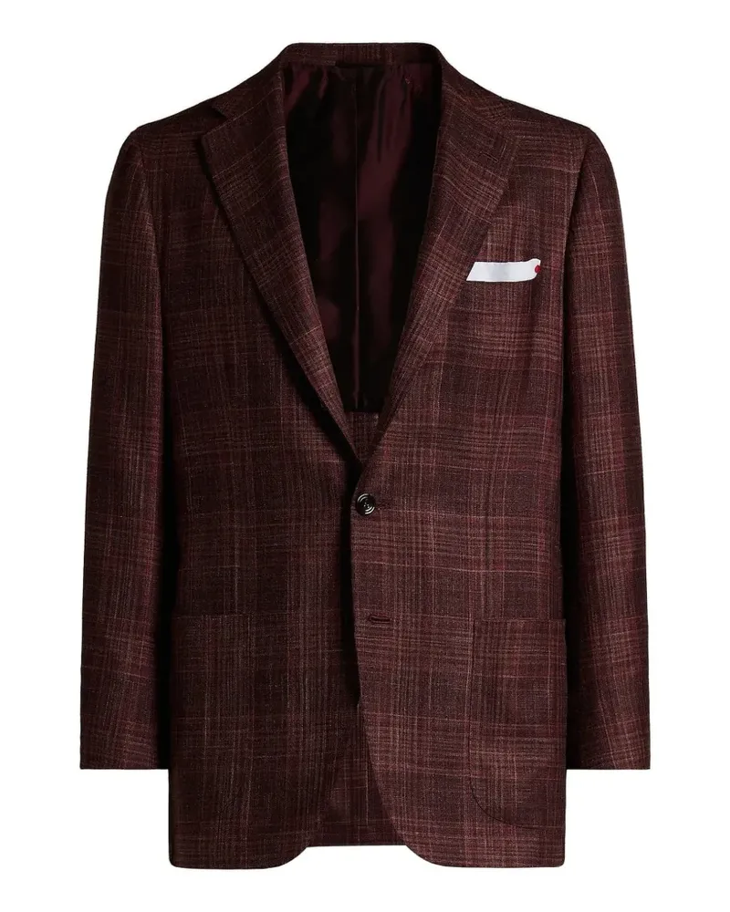 Kiton Kariertes Sakko - Rot Rot