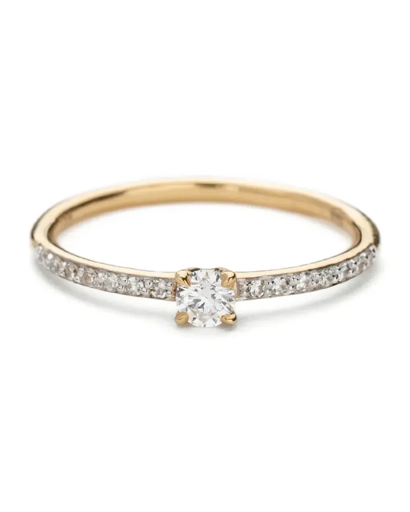 WHITE BIRD 18K yellow gold Solitaire diamond ring Gold
