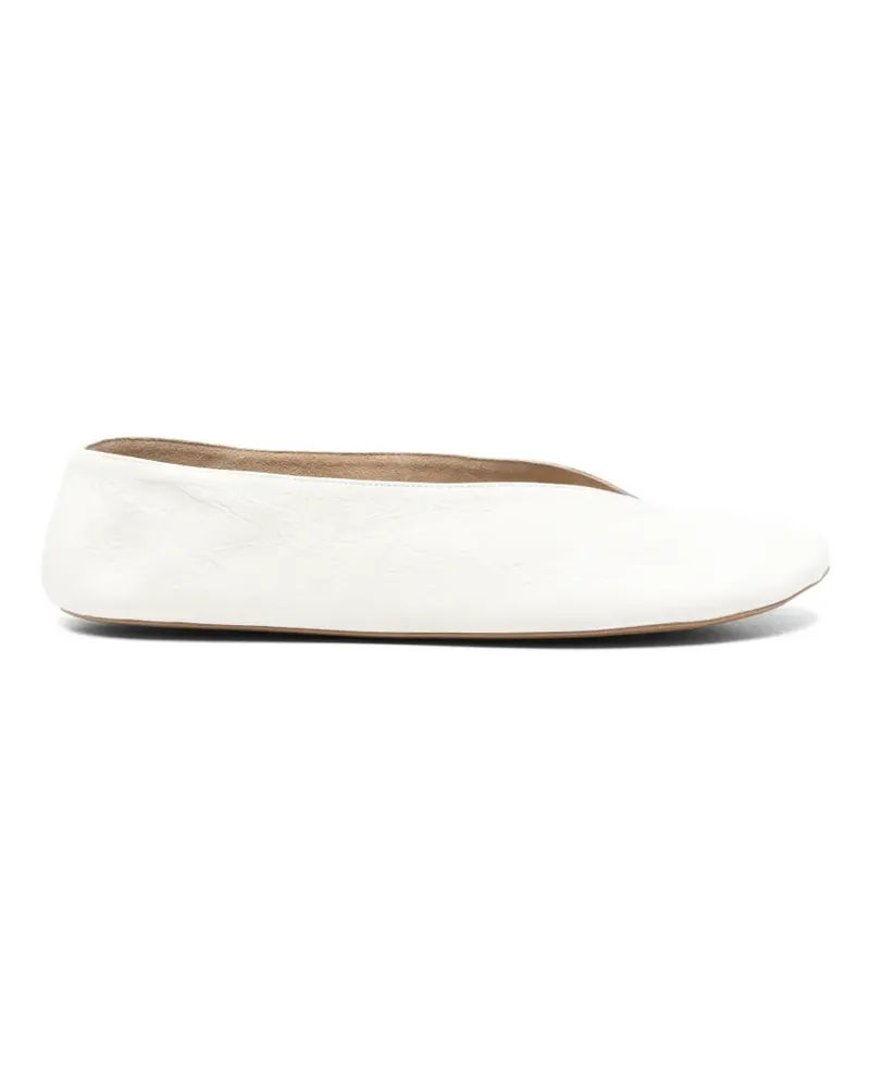 The Row Strukturierte Loafer aus Leder - Weiß Weiß