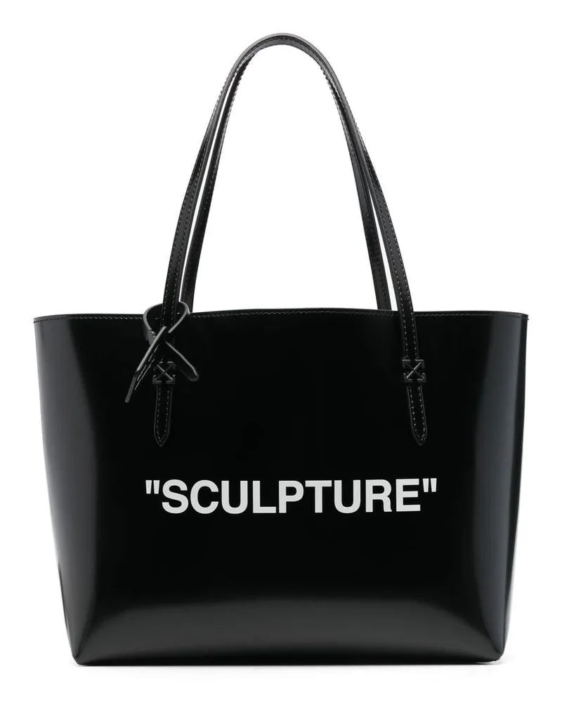 OFF-WHITE Handtasche mit Print Schwarz