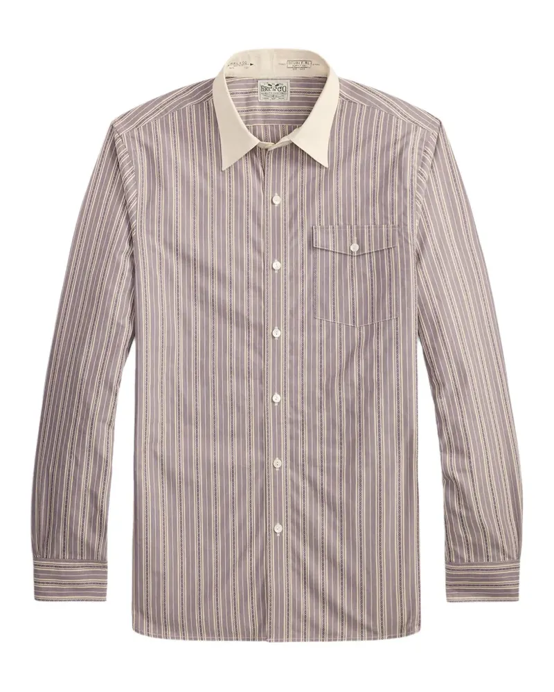 Ralph Lauren Hemd mit gestreiftem Kragen - Violett Violett