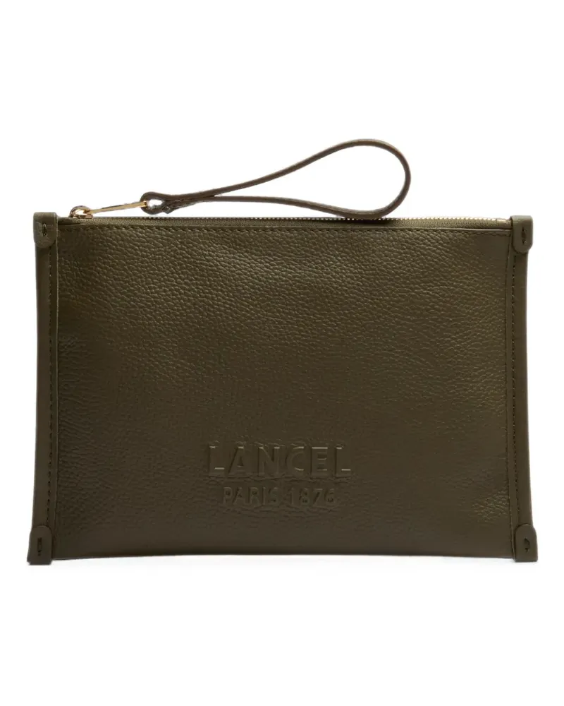 Lancel pebbled-texture wrist-strap wallet - Grün Grün