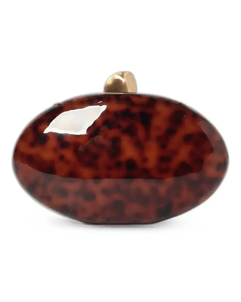 Cult Gaia Eviana tortoiseshell-effect clutch bag - Braun Braun