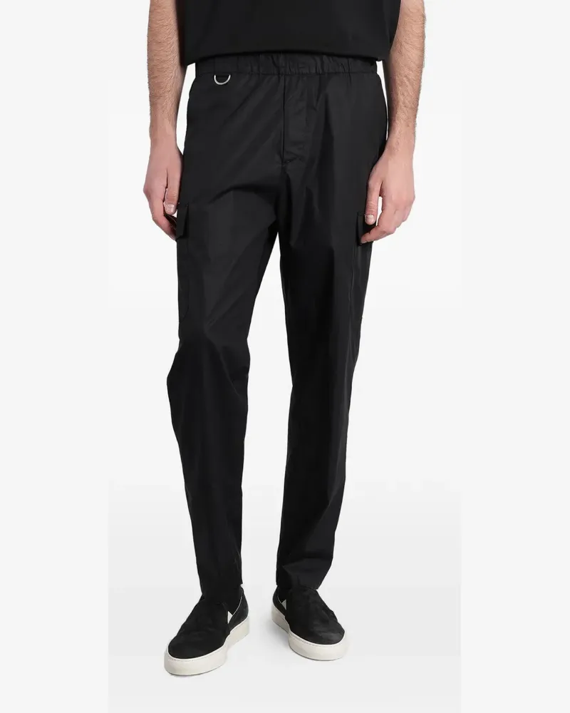 Low Brand elasticated-waistband cargo pants - Schwarz Schwarz