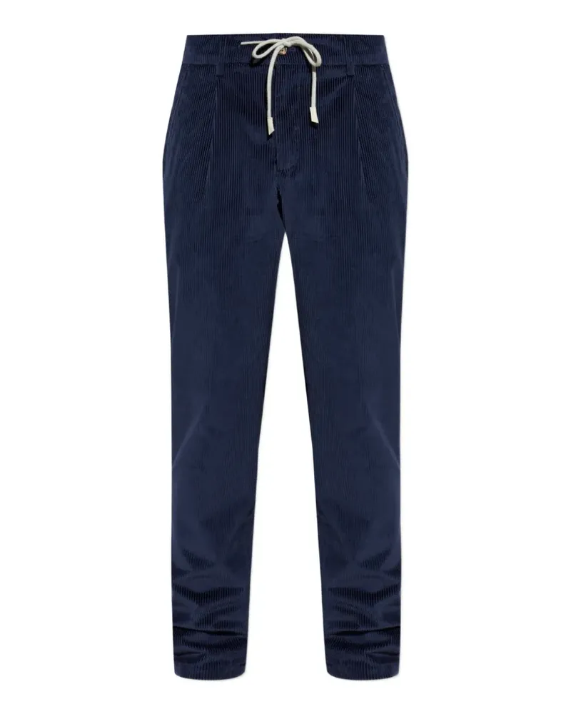 Eleventy Cordhose mit Falten - Blau Blau