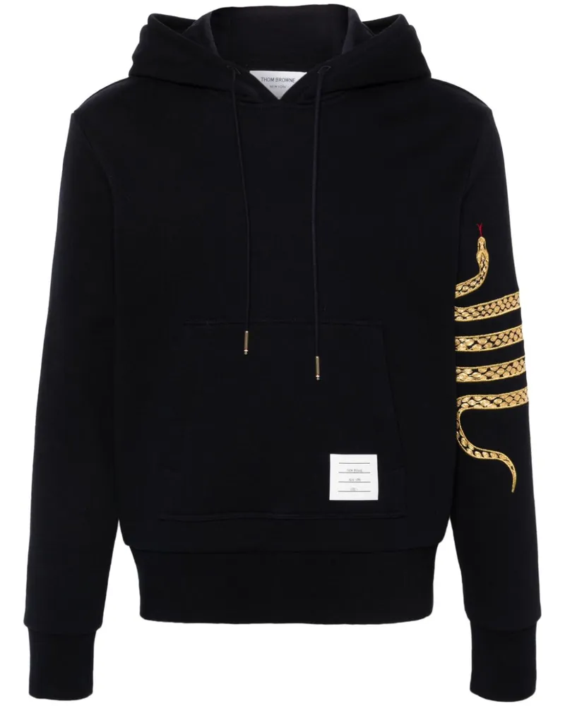 Thom Browne Hoodie mit Rollkragen - Blau Blau