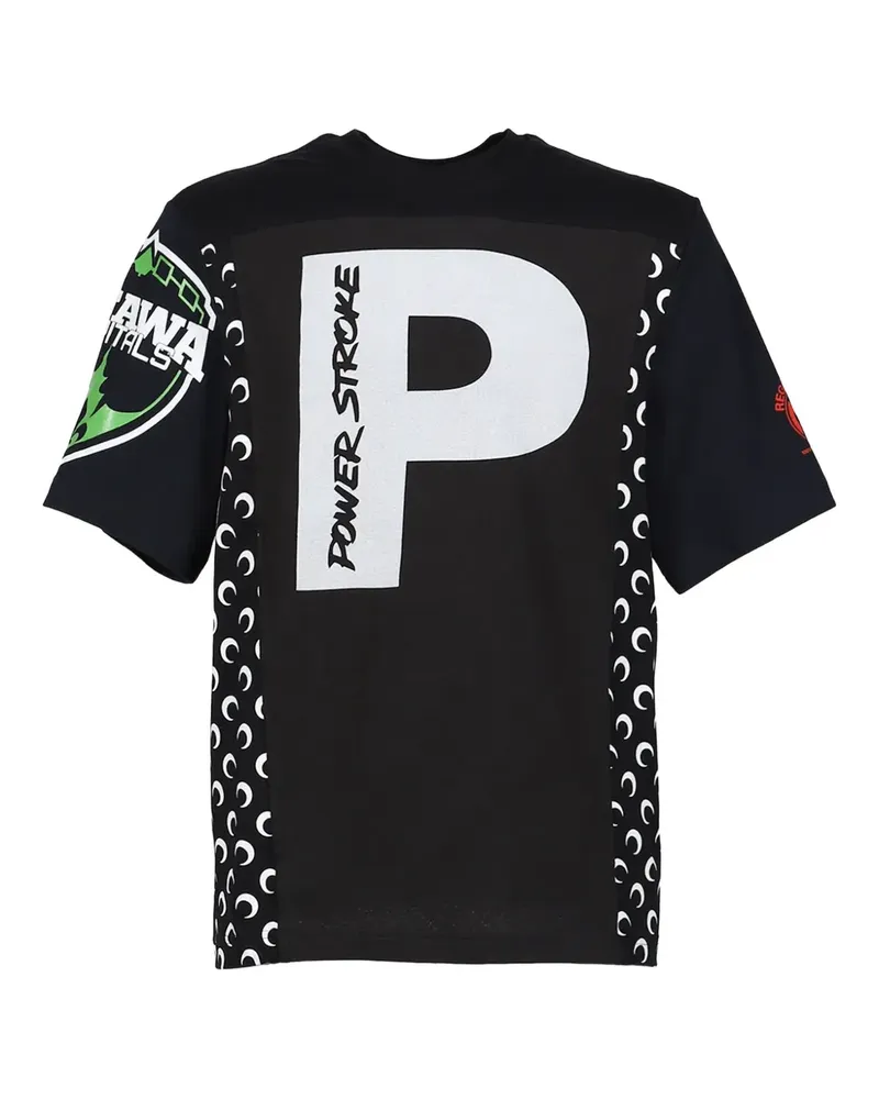 Marine Serre Klassisches T-Shirt - Schwarz Schwarz
