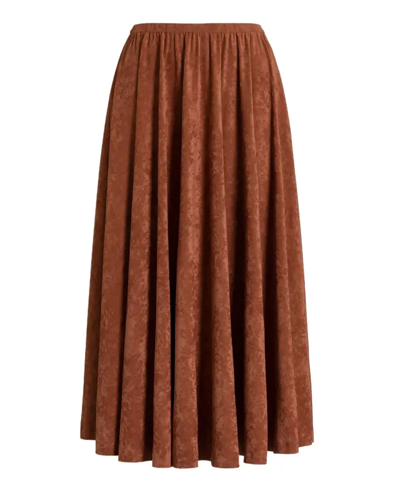 Alberta Ferretti Midirock mit hohem Bund - Braun Braun