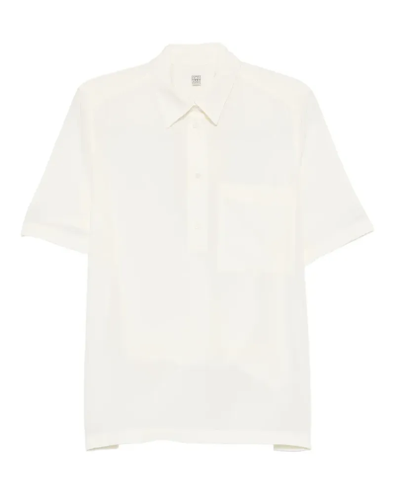 Totême chest-pocket polo shirt - Nude Nude