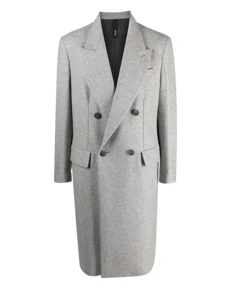 Hevò double-breasted coat - Grau Grau