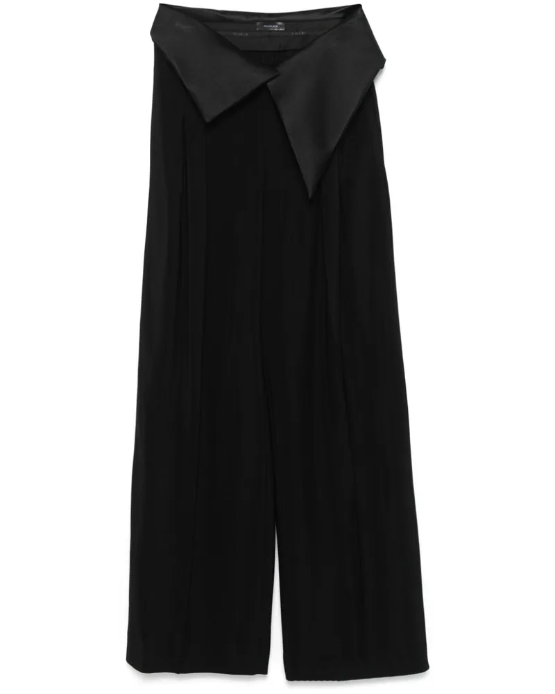 Thierry Mugler Hose aus Satin-Kummerbund - Schwarz Schwarz