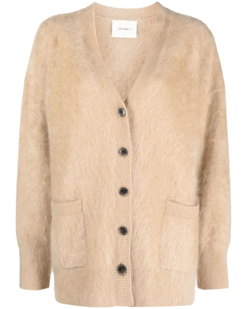 Lisa Yang The Malena Cardigan aus gebürstetem Kaschmir - Nude Nude