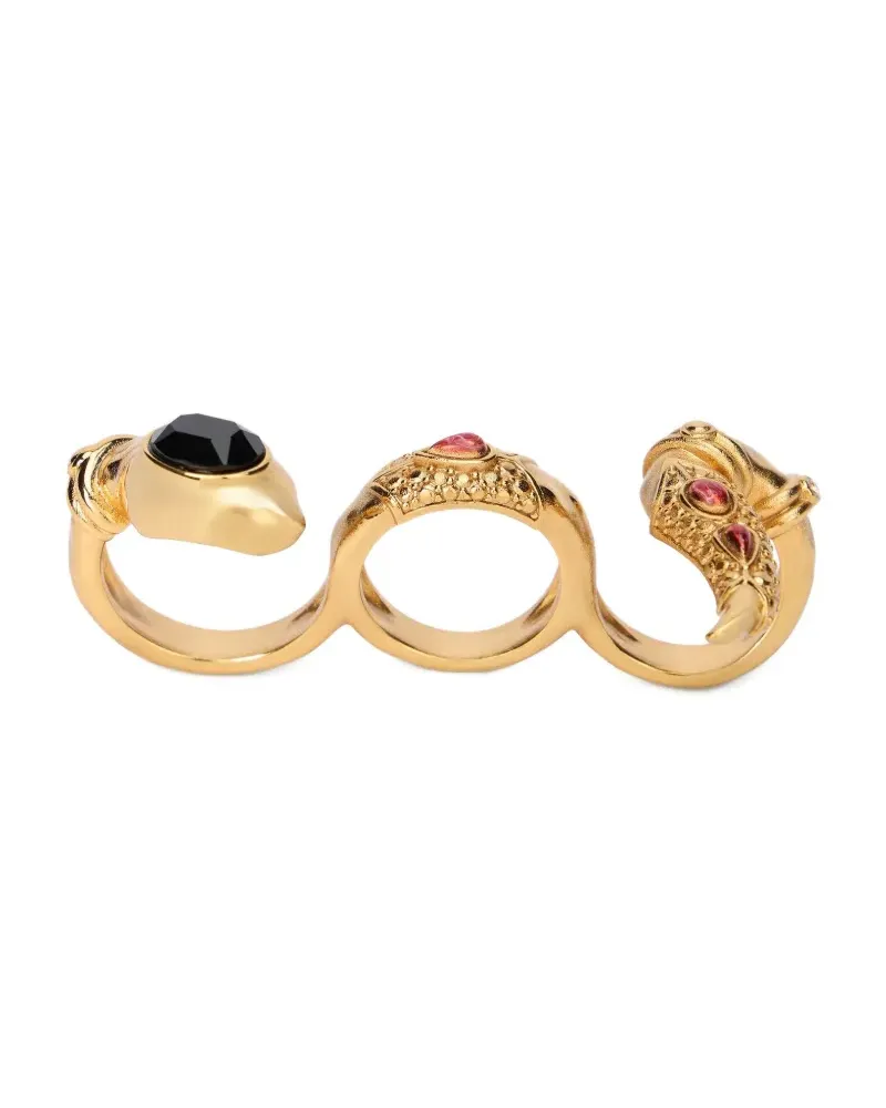 Roberto Cavalli 3-Finger-Ring mit Schlange - Gold Gold