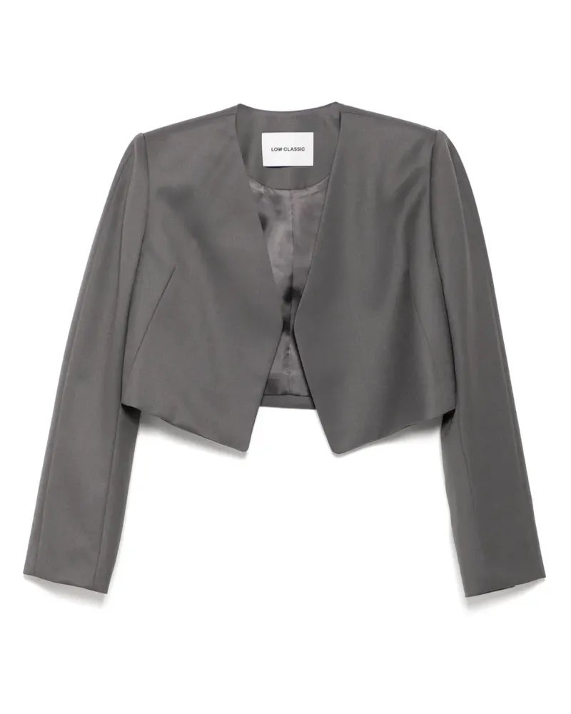 LOW CLASSIC Kragenlose Jacke - Grau Grau
