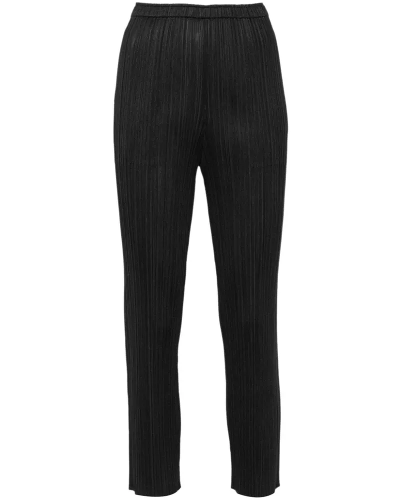 Issey Miyake Klassische Cropped-Hose - Schwarz Schwarz