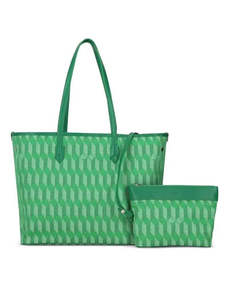 AU DÉPART geometric-pattern jacquard tote bag - Grün Grün