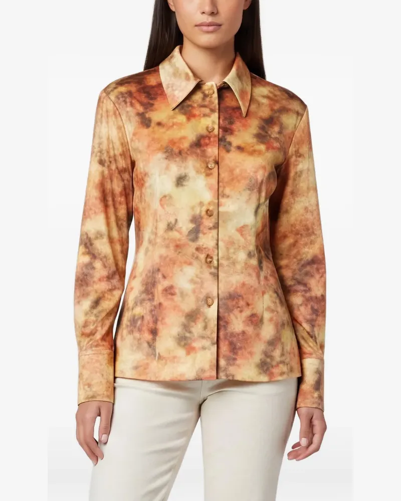 Nanushka Hemd aus Samt mit Blumenprint - Orange Orange