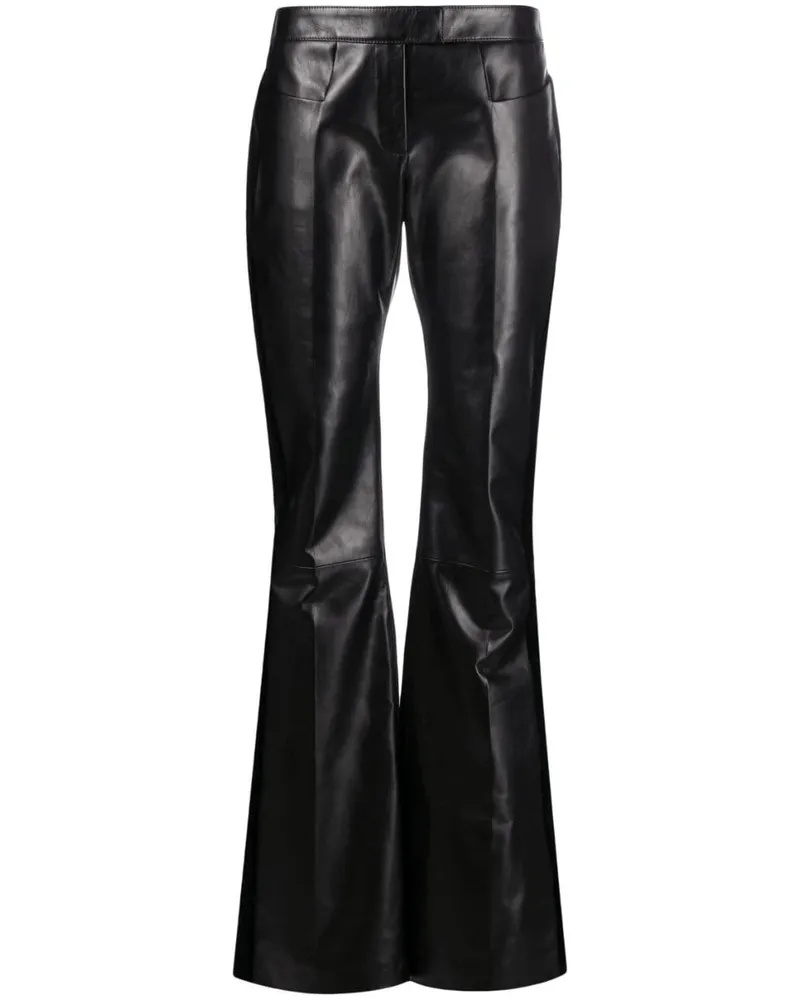 Tom Ford Ausgestellte Lederhose - Schwarz Schwarz
