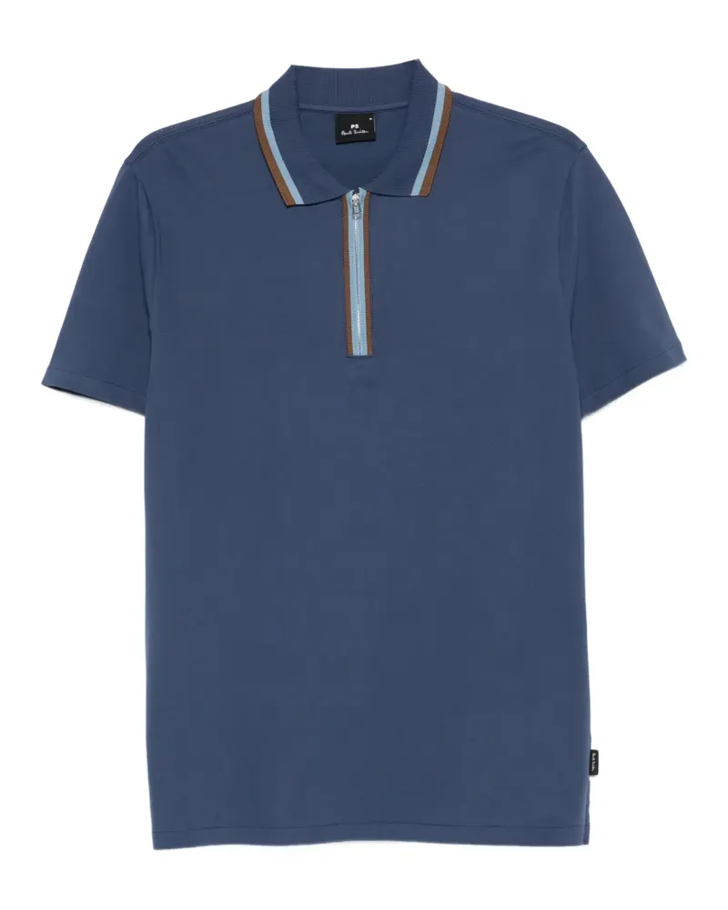 Paul Smith Poloshirt mit Reißverschluss - Blau Blau