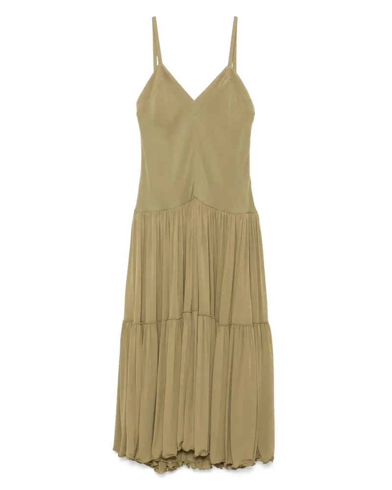 Jil Sander Ärmelloses Midikleid - Grün Grün