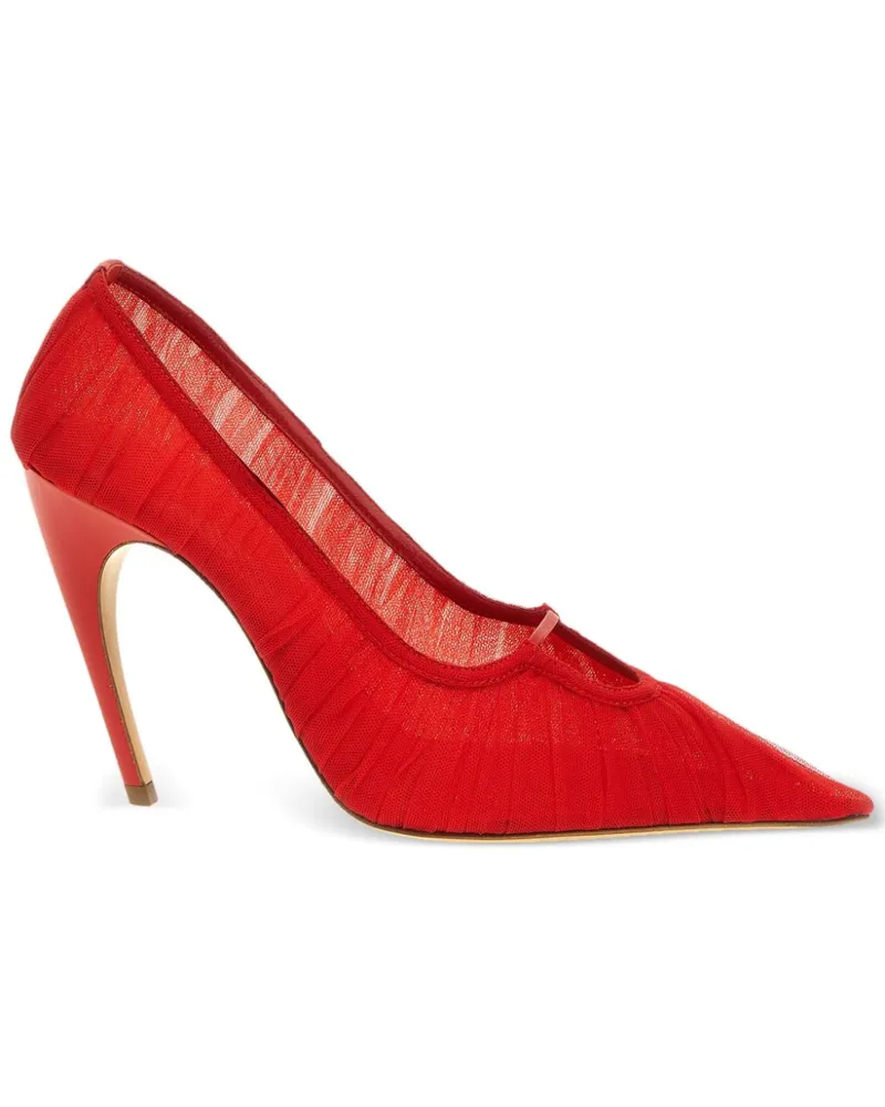 Nensi Dojaka Pumps aus Tüll 100mm - Rot Rot